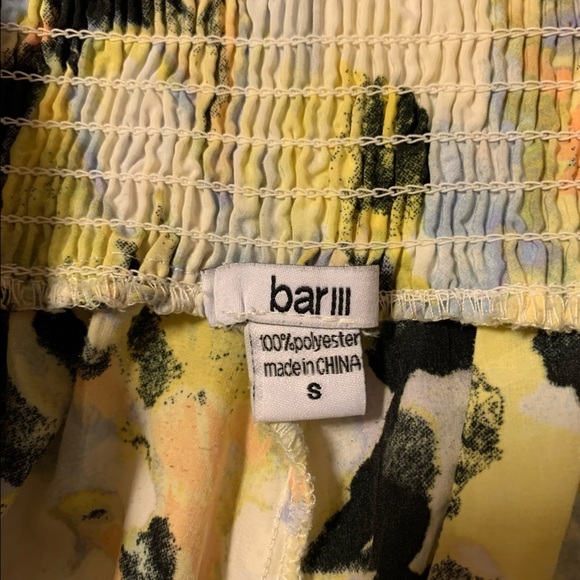 Bar III Yellow Floral Wide Leg Boho Palazzo Pants - Picture 11 of 12